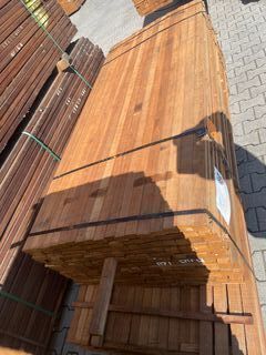 Ca. 306x Guyana Teak Planken Fijnbezaagd, 31x50mm, lengte 225/215cm, 8